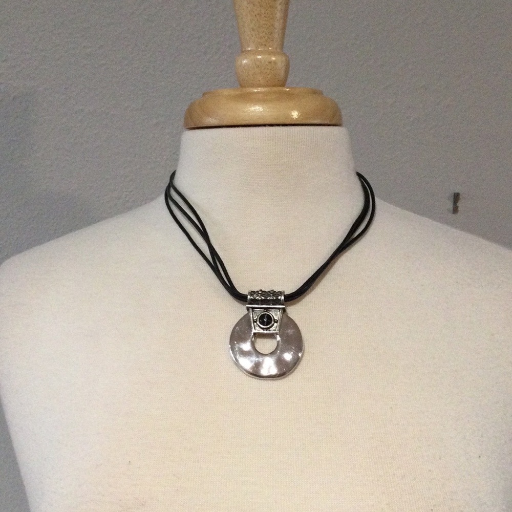 Chico's Triple Cord Foundation Pendant Necklace